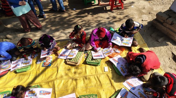 Drawing Competition At Bhata